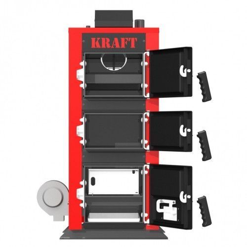 Котел твердотопливный длительного горения с автоматикой Kraft K 12 кВт 1635188176 фото