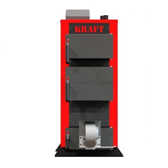 Котел твердотопливный длительного горения с автоматикой Kraft Е 12 кВт на дровах 1635401071 фото