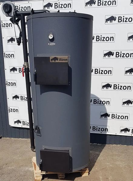 Котел верхнего горения круглый Бизон U с автоматикой и турбиной 1835160569 фото