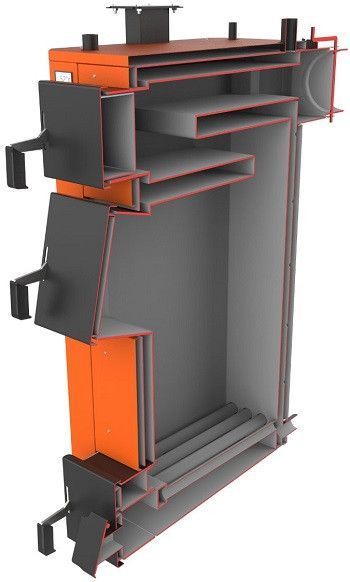Котел твердотопливный (дрова, брикеты) длительного горения Бизон Стандарт, сталь 5 мм 1719971116 фото